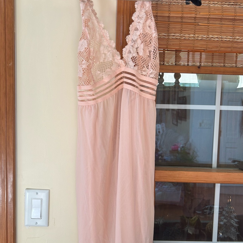 Lace Trim Blush Chemise